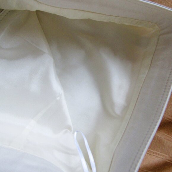 Belstaff Pencil Skirt, Leather Trim, Beige, sz.S, waist 26in,lined, cotton blend - Picture 5 of 8